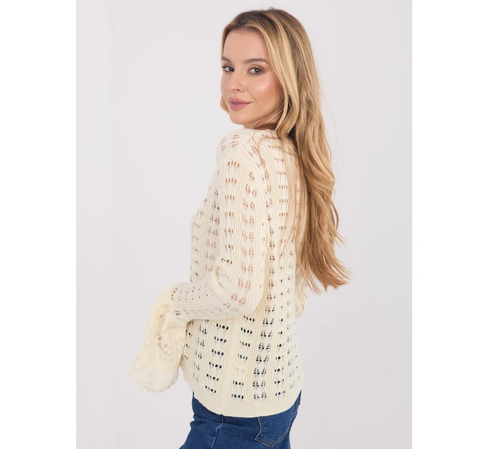 Sweter PM SW model 21821354 jasny beżowy - FPrice Sweter PM SW model 21821354 jasny beżowy - FPrice