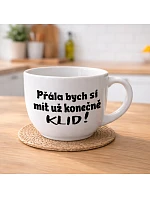 I WISH I HAD A CLOCK FINALLY! - MEGA XXL keramický hrnček 1000 ml