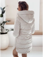 Dámská prošívaná zimní bunda s kapucí světle šedá Dstreet model 21991312 - FashionStreet Dámská prošívaná zimní bunda s kapucí světle šedá Dstreet model 21991312 - FashionStreet