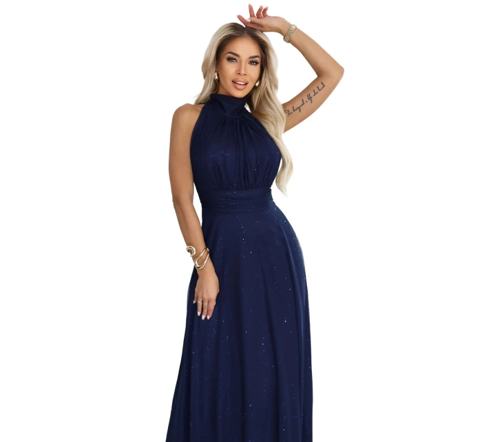 dlouhé šaty s  a střihem námořnická modř model 21418735 - numoco basic