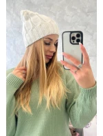 Fleecová čepice  ecru model 18750141 - K-Fashion