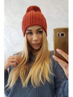 Fleecová čepice hnědá model 18751437 - K-Fashion