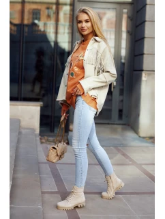 Suede Trappers S prošíváním světle Šedá model 21578263 - S.Barski