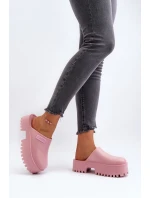 Dámské žabky s masivní podrážkou Big Star model 21649453 Růžové - Big Star Shoes Dámské žabky s masivní podrážkou Big Star model 21649453 Růžové - Big Star Shoes