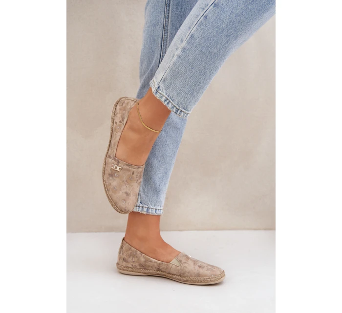 Elegantní Velurové Espadrilky S Dámské Béžové model 21684047 - Zazoo