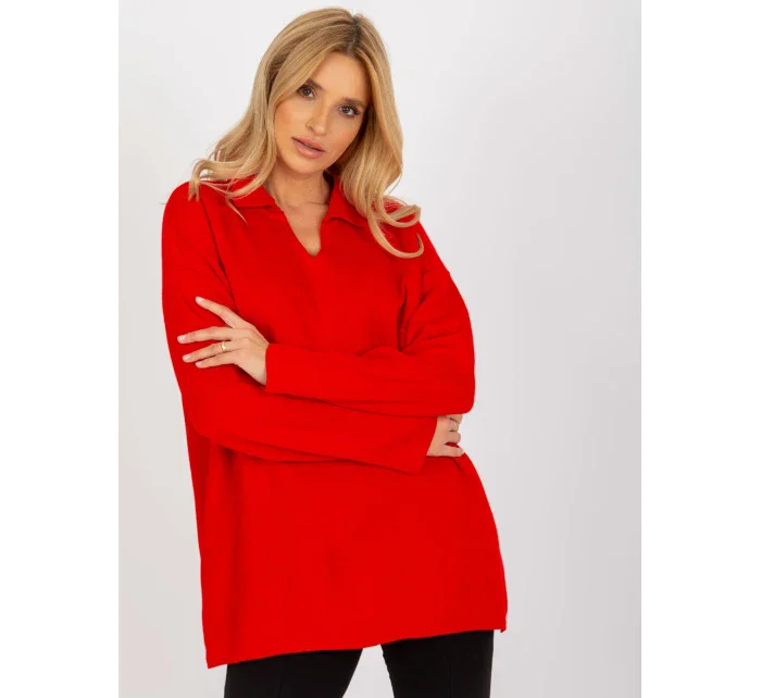 Dámsky sveter LC SW 2261 .00P červená - FPrice