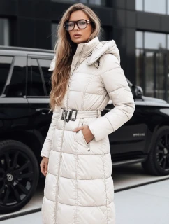 Dámska prešívaná zimná bunda s kapucňou biela FashionStreet TY5491