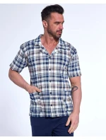 Pánské pyžamo model 20954756 cr/r 3XL5XL na zip - Cornette Pánské pyžamo model 20954756 cr/r 3XL5XL na zip - Cornette
