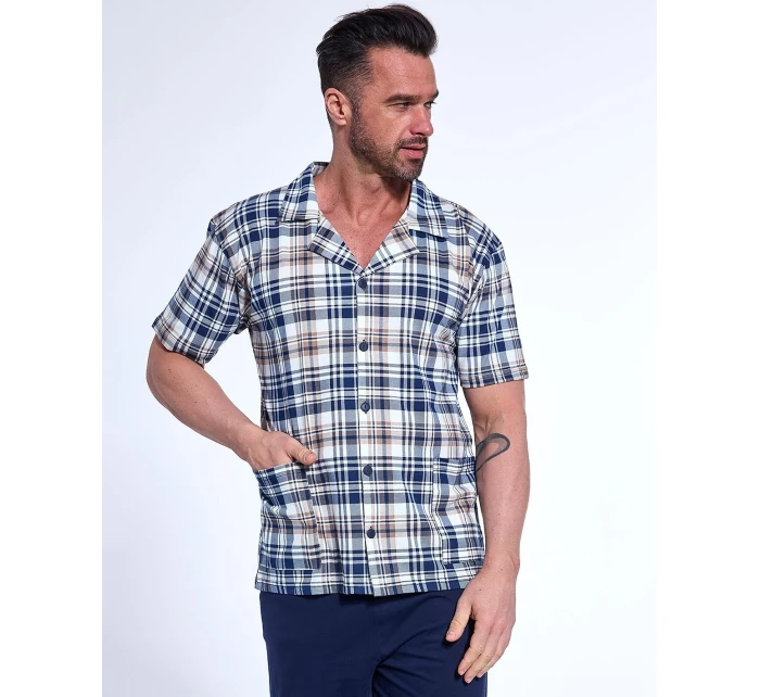 Pánské pyžamo model 20954756 cr/r 3XL5XL na zip - Cornette Pánské pyžamo model 20954756 cr/r 3XL5XL na zip - Cornette