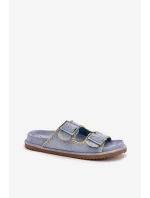 Dámské Pantofle S A Ozdobným Modré model 21696583 - Boto