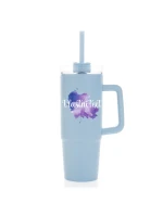 Personalizovaná cestovní termoska s průhledným víčkem - Akvarelový otisk Personalizovaná cestovní termoska s průhledným víčkem - Akvarelový otisk