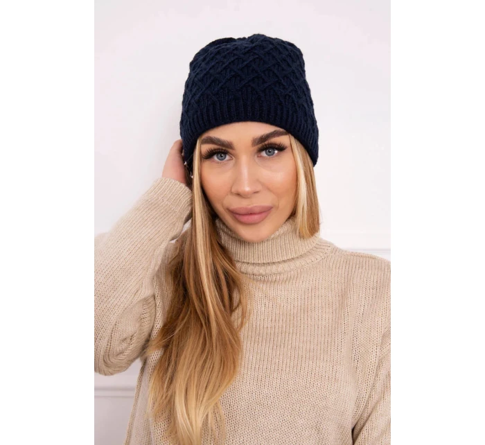 Fleecová čiapka K204 tmavomodrá - Oliwier