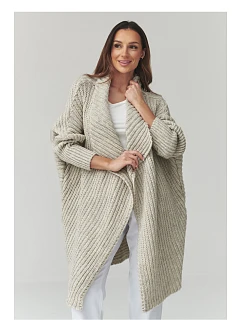 Zapínanie svetra model 226880 Makadamia