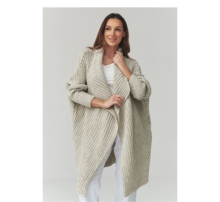 Zapínanie svetra model 226880 Makadamia Zapínanie svetra model 226880 Makadamia