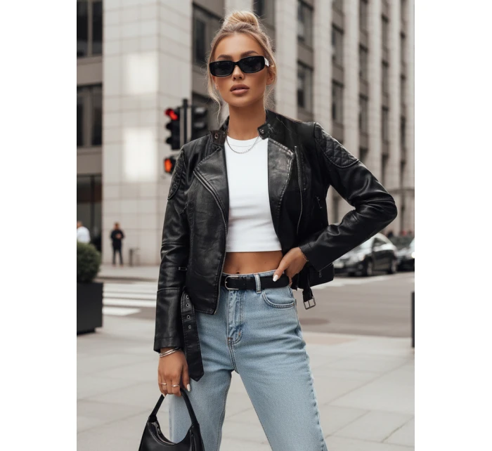 dámská kožená bunda ramones černá Dstreet model 21974131 - FashionStreet