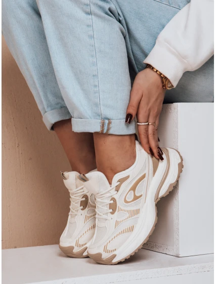 Dámská sportovní obuv na platformě beige Dstreet model 21983316 - FashionStreet