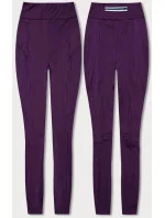 Tmavo fialové trekingové legíny (54350)