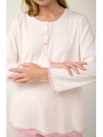 Vamp - Bavlnené dámske pyžamo s gombíkovou légou 21930 - Vamp Vamp - Bavlnené dámske pyžamo s gombíkovou légou 21930 - Vamp