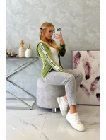 Velurová mikina s kapucí zelená Velurová mikina s kapucí zelená