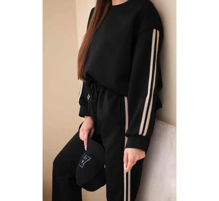 Dámsky viskózový maslový set s tienidlami čierny