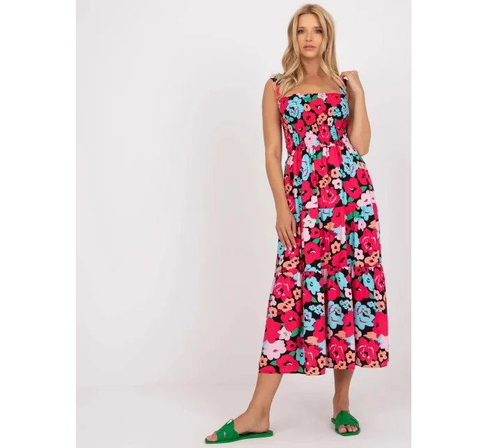 Dámske šaty RO SK 8007 1.03P čierna a ružová - FPrice