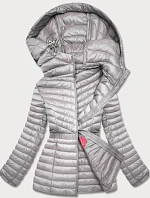 Vypasovaná šedá dámska bunda (GT-212)