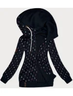 Teplá černá rozepínací mikina se vzorem model 21312108 - 6&8 Fashion