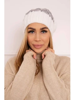Milano fleecová čiapka K203 grey melange+ecru