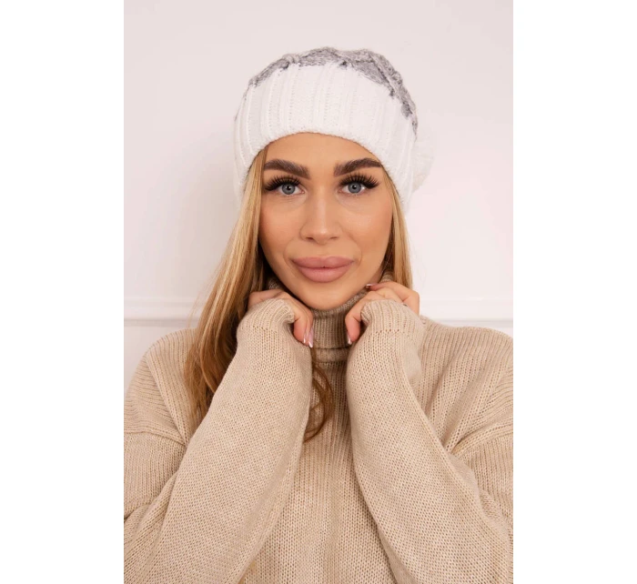 Milano fleecová čiapka K203 grey melange+ecru Milano fleecová čiapka K203 grey melange+ecru