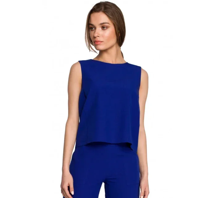 S257 Blúzka bez rukávov - béžová