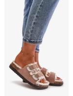 Dámske papuče s prackami a kožou Ezilena Dámske papuče s prackami a kožou Ezilena