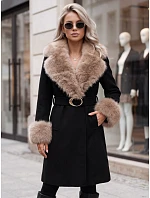 Płaszcz damski z odpinanym czarny model 22404879 - FashionStreet Płaszcz damski z odpinanym czarny model 22404879 - FashionStreet