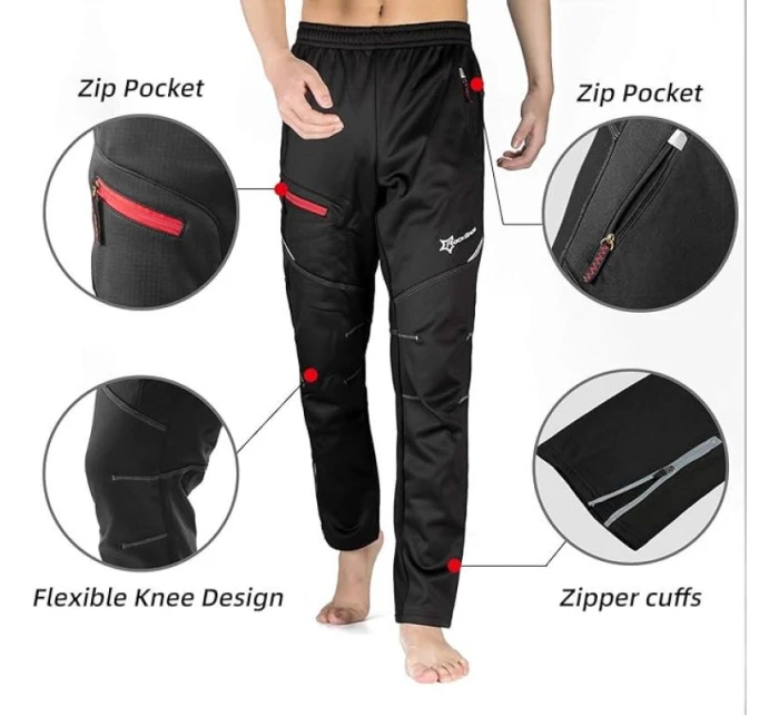 Rockbros pánské dlouhé kalhoty na kolo černé XL