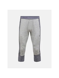 Teplé nohavice PEAK PERFORMANCE Magic 3/4 Long Johns Wool-blend Baselayer Men, sivé