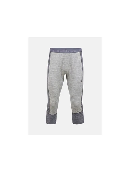 Teplé nohavice PEAK PERFORMANCE Magic 3/4 Long Johns Wool-blend Baselayer Men, sivé