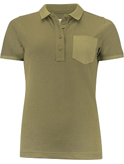 Polo Women Dámské piqué polo z těžké bavlny "TwoTone" moss green model 22453689 - James Harvest