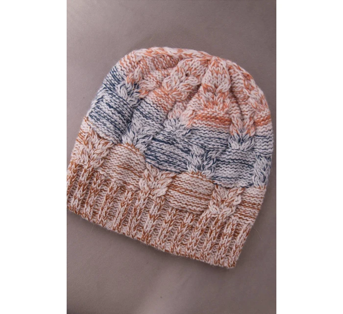 Fleecová čiapka Dolores K303 camel+jeans+red Fleecová čiapka Dolores K303 camel+jeans+red