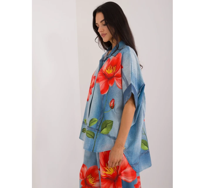 Košeľa DHJ KS 19007 1.30 modrá Košeľa DHJ KS 19007 1.30 modrá