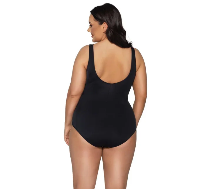 Dámske jednodielne plavky SKJ-56 TROPICAL ISLAND Čierne so zelenou - AVA