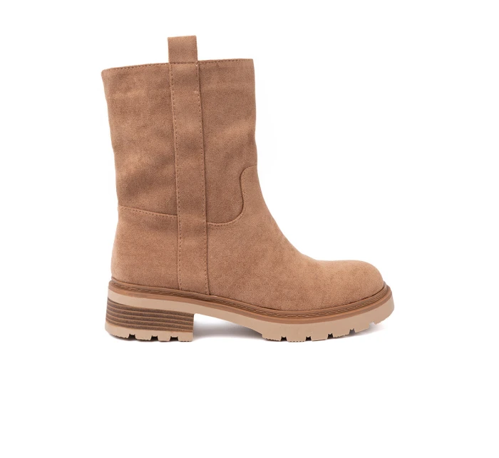 Stylové model 21290937 kotníčkové boty dámské na plochém podpatku