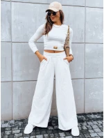 Dámsky komplet širokých nohavíc a crop topu ASTRAL ALLURE light beige FashionStreet AY0906