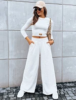 Dámsky komplet širokých nohavíc a crop topu ASTRAL ALLURE light beige FashionStreet AY0906