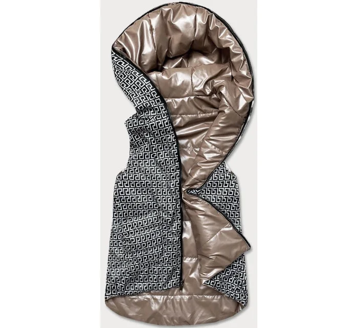 oboustranná dámská vesta v barvě cappuccino model 17189770 - S'WEST oboustranná dámská vesta v barvě cappuccino model 17189770 - S'WEST