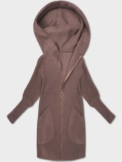 Bunda přehoz přes oblečení typu alpaka v barvě  s kapucí model 21479156 - MADE IN ITALY