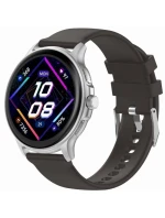 Dámske inteligentné hodinky GRAVITY GT12-7 čierny silikónový remienok + strieborný náramok Dámske inteligentné hodinky GRAVITY GT12-7 čierny silikónový remienok + strieborný náramok