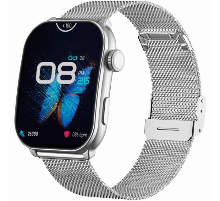 Dámske inteligentné hodinky GRAVITY GT28-9 Remienok + náramok čierny strieborný Dámske inteligentné hodinky GRAVITY GT28-9 Remienok + náramok čierny strieborný