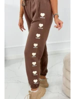 Bavlnené nohavice Amour mocca