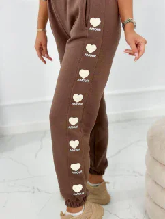 Bavlnené nohavice Amour mocca