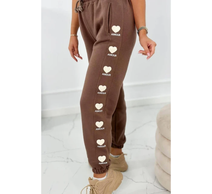Bavlnené nohavice Amour mocca