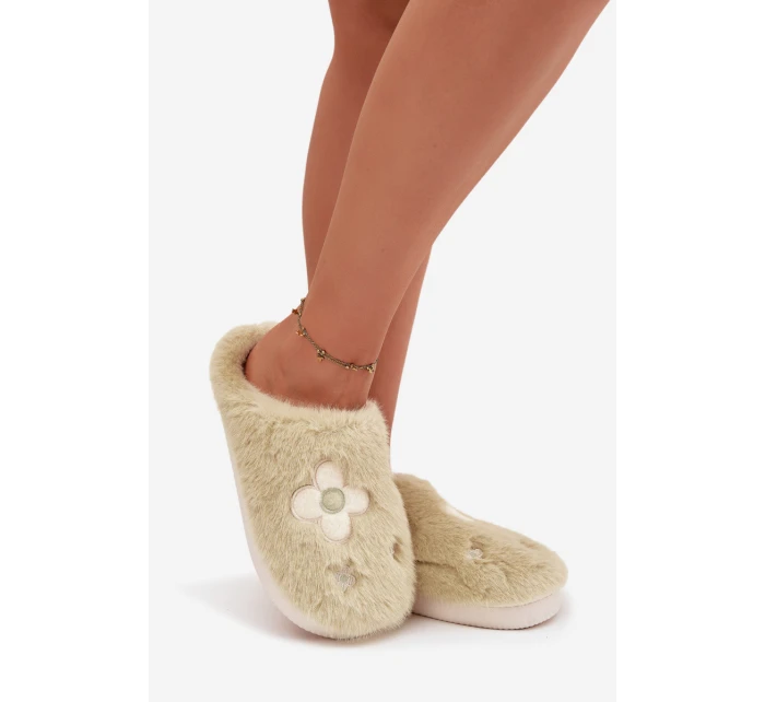 papuče s květinami pistáciové model 21772534 - Boto papuče s květinami pistáciové model 21772534 - Boto